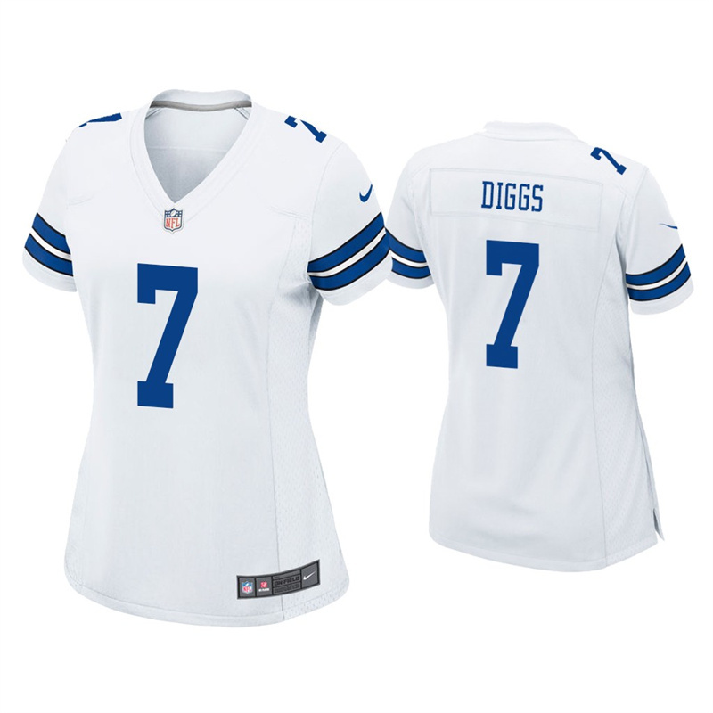 Women's Dallas Cowboys #7 Trevon Diggs White Vapor Untouchable Limited Stitched Jersey(Run Small)